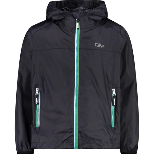 CMP Kinderjacke mit Regenkapuze in schwarz von CMP