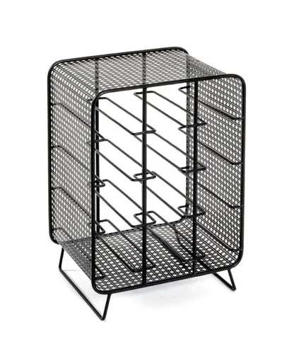 HAKU Möbel Weinregal schwarz 30x24x46 cm - Praktisches Weinregal für 12 Flaschen, platzsparend und dekorativ. Ideal für Küche, Wohnzimmer oder Essbereich - sorgt für sicheren Halt und ist leicht zu reinigen.