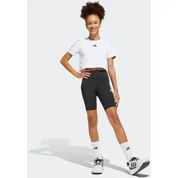 adidas Sportswear Trainingsanzug JG TR-ES 3S SET (2-tlg) weiß 116 - Trainingsbekleidung für aktive Kinder, aus 100% Polyester, sportlicher Stil in Weiß/Schwarz, ideal für Freizeit und Sport.