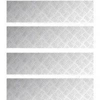 vidaXL Aluminium-Riffelbleche 4 Stk. Rutschfest 80x20 cm - Leitern, rutschfeste Aluminium-Treppenstufen für mehr Sicherheit und stilvolles Design in deinem Zuhause oder Büro.