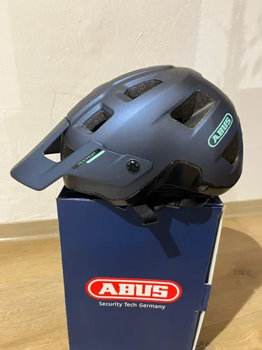 ABUS MTB-Helm MoDrop - robuster Fahrradhelm für Mountainbiker - Fahrradhelm mit guter Belüftung und individueller Passform, ideal für abenteuerliche Trails und Zopf-Träger:innen.