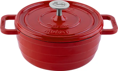 Sallys Gusseisentopf Medium in rot von Sallys