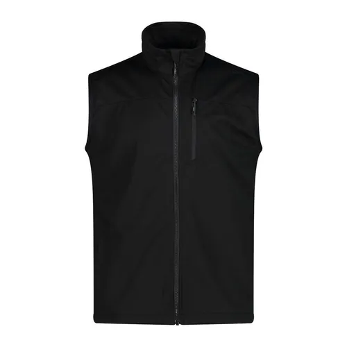 CMP Leichte Herren-Softshellweste, Schwarz, Größe 54 - Outdoor-Weste mit Clima Protect Technologie, wasserdicht (WP 8.000) und atmungsaktiv (MVP 3.000), ideal für aktive Abenteuer in jedem Wetter.