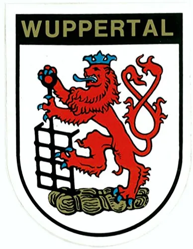carstyling XXL Aufkleber Wappen Wuppertal 115 x 90 mm