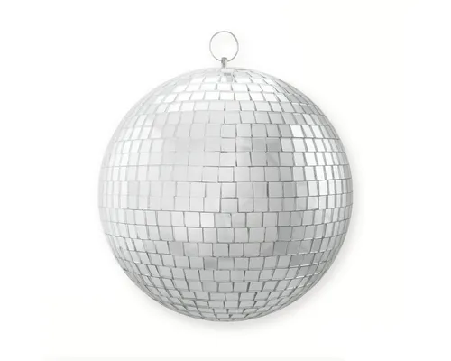 SATISFIRE Discolicht Spiegelkugel 20cm silber Discokugel Mirrorball Party Disko Dekokugel