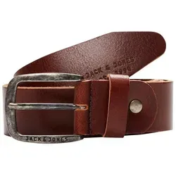 Jack & Jones JACPAUL Ledergürtel schwarz 85 cm - Modischer Ledergürtel aus hochwertigem Leder, 4 cm breit, perfekt für jeden Anlass und vielseitig kombinierbar.