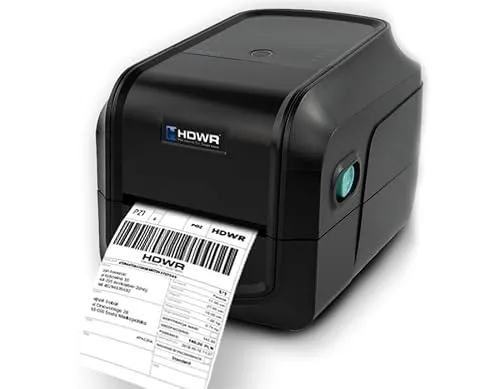 HDWR OPrint-DA200N Tisch-Etikettendrucker, Thermotransfer- und Thermodruck, 203 DPI, LAN, USB, ZPL, EPL, DPL, TSPL, Druckgeschwindigkeit 203 mm/s, Druckbreite 104 mm, Kompakt für Büro, Lager und Einz
