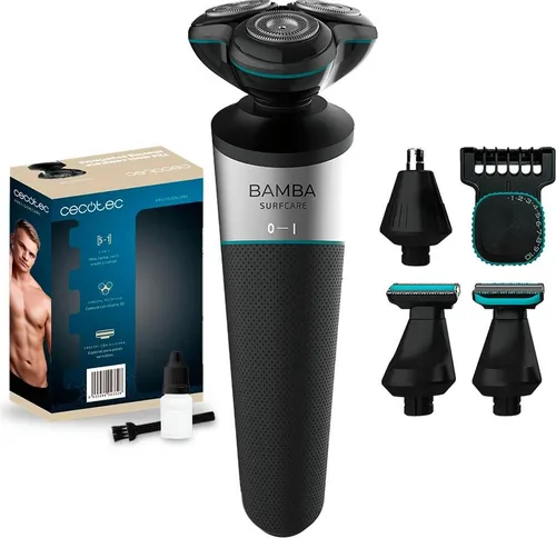 Multigrooming-Rasierer 5 in 1 mit Lithium-Akku, Klingen aus rostfreiem Stahl und wasserdicht.