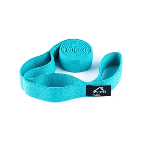 RYZR Flex – Stretchband 100×3 cm mit 4 Schlaufen | Dehnungsband für Stretching, Yoga & Mobility | Entwickelt im Profisport | Schulter-, Rücken- & Beinmobilisation | Hautfreundlich, stabil & dehnbar