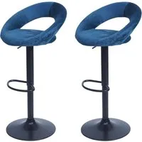 MCW Barhocker F46 2er-Set Samt Petrol-Blau in petrol von MCW