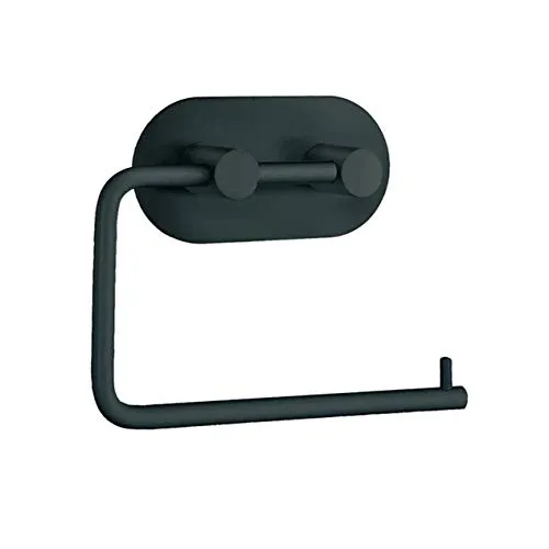 Beslagsboden Toilettenpapierhalter Design selbstklebend aus gebürsteter Edelstahl, Schwarz