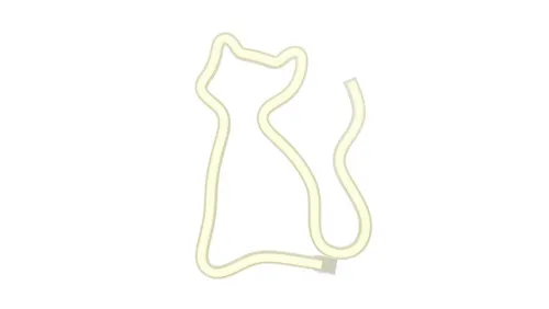 Neon LED KOT ciepły biały Bat + USB FLNEO3 Forever Light TELFORCEO 5900495949356