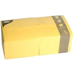 PAPSTAR Servietten, 3-lagig 1/8-Falz 33 cm x 33 cm gelb 1000 Stück
