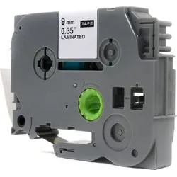 JetWorld Schwarz auf Grün Band Brother Ersatz 9mm x 8m TZe-721 (TZE721, TZ721, TZ-721, AZE721,AZE-721)