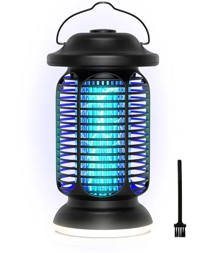 Insektenvernichter Elektrisch 20W 4000V | Fliegenfalle Elektrisch mit IPX4 Wassergeschützt | Hochwirksame Mückenlampe für Innen/Außen | Erweitertes Netzdesign & Integrierte LED-Beleuchtung