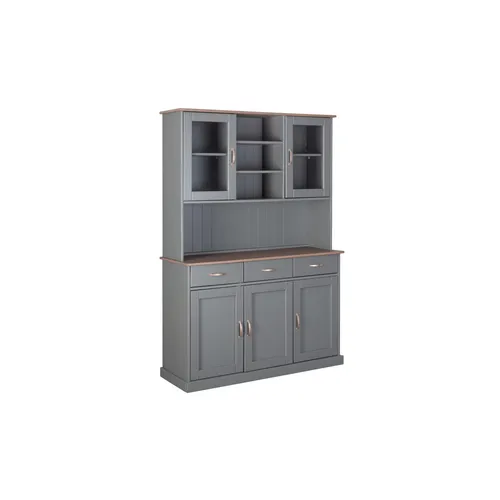 Inter Link Vitrinenschrank Luzerna 6.1 – Grau/Sepia