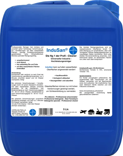 Indusan Profi Reiniger 5 L - Vielseitiger Felgenreiniger - Sonstige Kategorie, ideal für Auto, Boot, Caravan und Wohnmobil. Entfernt mühelos Schmutz und sorgt für strahlende Felgen.