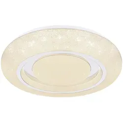 Deckenlampe dimmbar Sternenhimmelleuchte 38cm - Moderne Deckenleuchte mit dimmbarer 3-Stufen-Funktion für individuelles Licht in Ihrem Wohnzimmer. Elegantes Design mit Acrylschirm und Chromring, ideal für jeden Raum.
