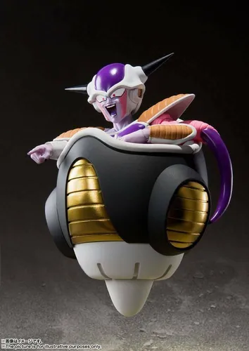 Dragonball Z S.H. Figuarts Actionfigur Frieza First Form & Frieza Pod Set 11 cm - Spielfiguren: Detailgetreue Frieza Actionfigur mit abnehmbarem Oberkörper und Kapsel, ideal für Fans der Dragonball Z Serie.