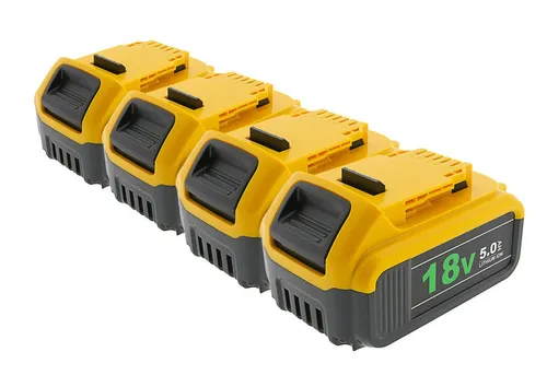 Patona 4er-Set DeWalt DCB184 18V XR 5.0Ah Akkus - Hochleistungsakkus für Elektrowerkzeuge, bieten langanhaltende Energie und zuverlässige Leistung für Ihre Projekte.