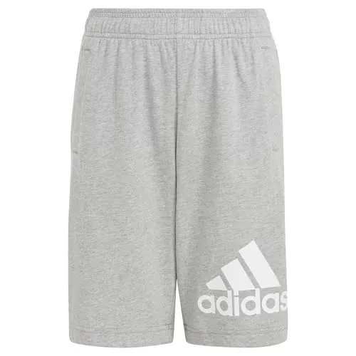 adidas Unisex Kinder Essentials Big Logo Cotton Shorts, medium Grey Heather/White, 7-8 Years
