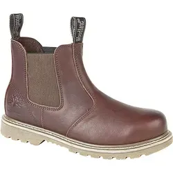 Woodland Herren Tumbled Leder Chelsea Stiefel DF761 (42 EU) (Dunkelbraun) - Dunkelbraun - 42
