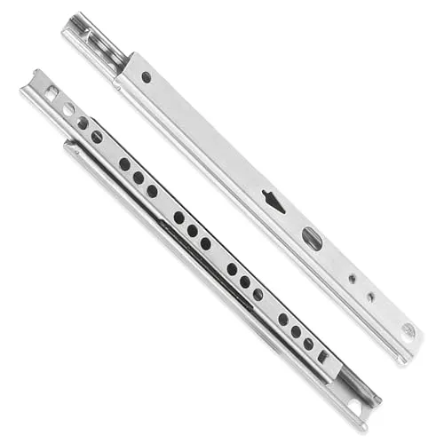 Mprofi MT® 2 Stück, 1 Paar | Schubladenschienen Teilauszug 17mm Höhe, 214mm Länge | Robuste Schubladenschiene aus Stahl | 10 kg Tragkraft | Einfache Montage für Möbel & Schränke | V214/17/2
