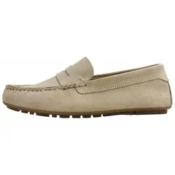 Marc O'Polo Moccassin Slipper Beige in Größe 38 - Bequemer Slipper mit rutschhemmender Sohle und hochwertiger Lederdecksohle für hohen Tragekomfort. Ideal für den Alltag, stilvoll und flexibel.