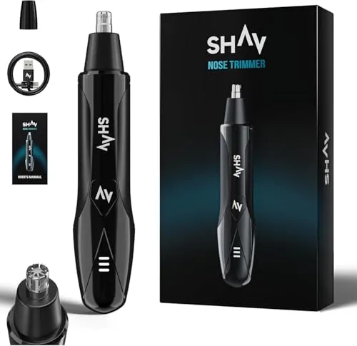 Nasenhaartrimmer Nasenhaarschneider Ohrhaarschneider Shav präzises Schneiden Rasieren kabellos Edelstahlklingen IPX7 Wasserdichte