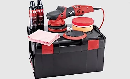 Flex Exzenterpolierer XFE 7-15 150 P-Set (710 W, Polierhub 15 mm, max. Polierkörper 160 mm, max. Stützteller 150 mm, Poliermaschine inkl. Zubehör) 447110