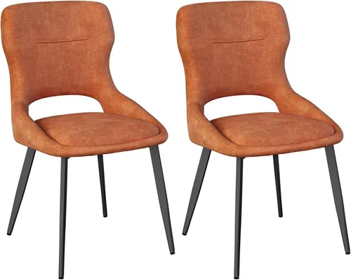 WOLTU Esszimmerstühle 2er Set – Stylische Küchen- und Wohnzimmerstühle mit Chenille-Bezug