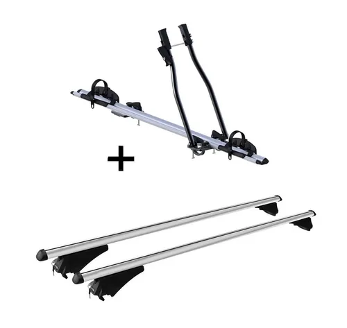 Fahrradträger SAGITTAR + Relingträger Tiger XL für Mitsubishi Outlander PHEV ab 14