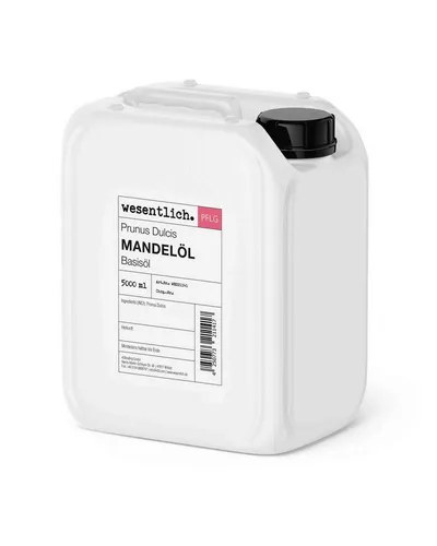 Wesentlich Körperöl Mandelöl Raffiniert 100ml - Hochwertiges Mandelöl (100ml) von wesentlich. Ideal für die Körperpflege, zieht schnell ein und eignet sich hervorragend für die Kombination mit anderen Ölen. Perfekt für eine sanfte und nährende Pflege.