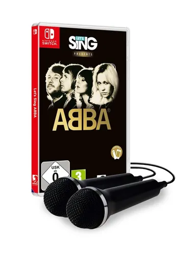 Let's Sing ABBA mit 2 Mikrofonen für Nintendo Switch - Unterhaltsames Karaoke-Spiel mit 31 ABBA-Klassikern und 7 Spielmodi. Ideal für Partys mit Freunden – singe und tanze zu Hits wie 'Dancing Queen'!