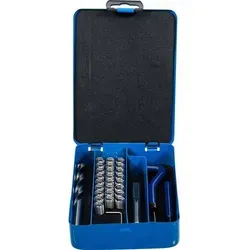 Gewindereparatursatz M9 x 1,5 mm - 25 Gewindeeinsätze - Schneidwerkzeuge für die schnelle Reparatur defekter Gewinde, inklusive 25 Gewindeeinsätzen für eine vielseitige Anwendung.