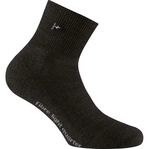 Rohner Fibre Light Quarter Socken (Größe 36 , schwarz) von Rohner