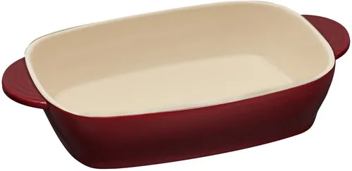 RESTO Kitchenware Fornax Auflaufform - Spülmaschinengeeignet - Rechteckige Keramik Auflaufform in Rot, ideal für Lasagne und Brot, mit 2,35 l Fassungsvermögen und spülmaschinengeeignet für müheloses Reinigen.