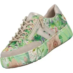 Rieker Damen Sneaker Grün in Gr. 36 mit floralem Design in beige von Rieker