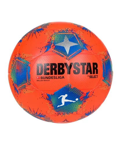 DERBYSTAR Bundesliga Brillant Replica v25 High Visible orange Fußball Größe 5 - Freizeit-Fußball aus hochwertigem Polyurethan mit weichem Ballkontakt, ideal für Freizeitspaß und FIFA BASIC-APPROVED.