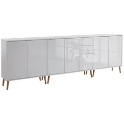 Sideboard Mailand Set 6 Weiß