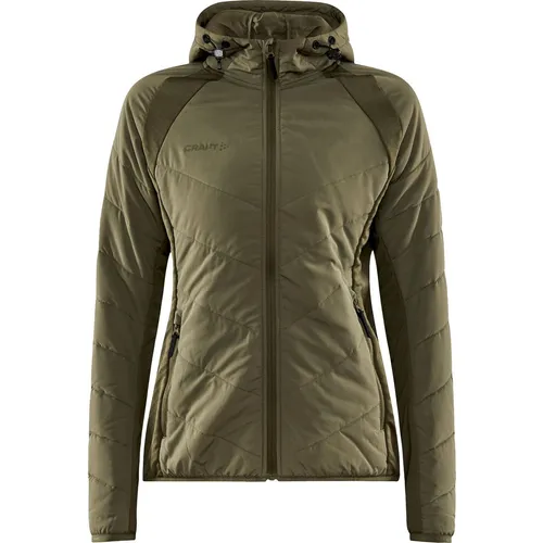Craft ADV Explore Hybrid Jacket Women rift (664000) XL - Funktionsjacke für Damen, aus recyceltem Polyester, ideal für urbane Abenteuer und wechselhafte Bedingungen. Leicht wattiert mit verstellbarer Kapuze und optimaler Bewegungsfreiheit.