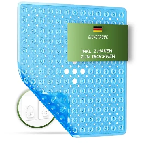 SilverRack Duschmatte 53x53 cm (Blau) in blau von SilverRack