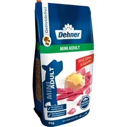 Dehner Premium Hundefutter, Trockenfutter getreidefrei, für ausgewachsene Hunde kleiner Rassen, Rind / Lamm / Kartoffel, 4 kg