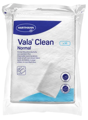 VALACLEAN Normal Einmal-Waschhandschuhe 50 ST 992260
