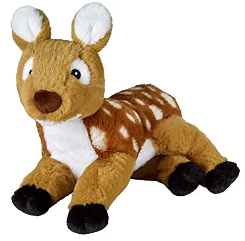 Bauer Spielwaren I Like My Planet - Rehkitz: Kuscheltier aus softem Plüsch, hergestellt aus recycelten PET-Flaschen, 100% recycelt, liegend, 25 cm, braun (12961)