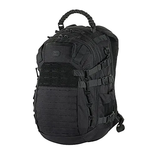 M-Tac Mission Tactical Backpack 25L - Militär-Stil Tasche mit Molle und Fach für Trinkblase, Black, 27L, Taktischer Rucksack