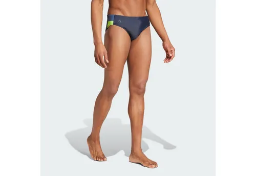adidas Herren Colorblock Swim Trunks, Legend Ink/Preloved Ink/Lucid Lemon, M - Herren-Bademode mit regulär geschnittenem Design und elastischem Bund, aus chlorresistentem, recyceltem Material für ein weiches Tragegefühl.