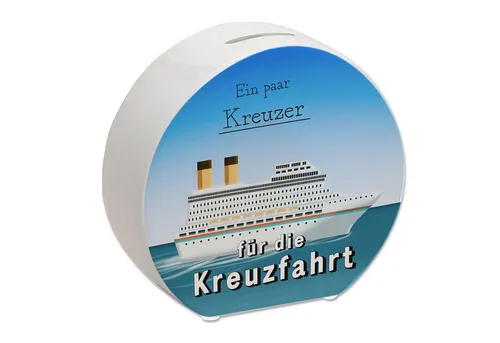 speecheese Spardose Spardose mit Kreuzfahrtschiff und Spruch Ein paar Kreuzer für die