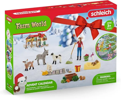 Schleich Farm World (98983) Adventskalender - Entdecken Sie die spannende Schleich Farm World mit liebevoll gestalteten Figuren, ideal für kreative Spielstunden und zur Förderung der Fantasie.