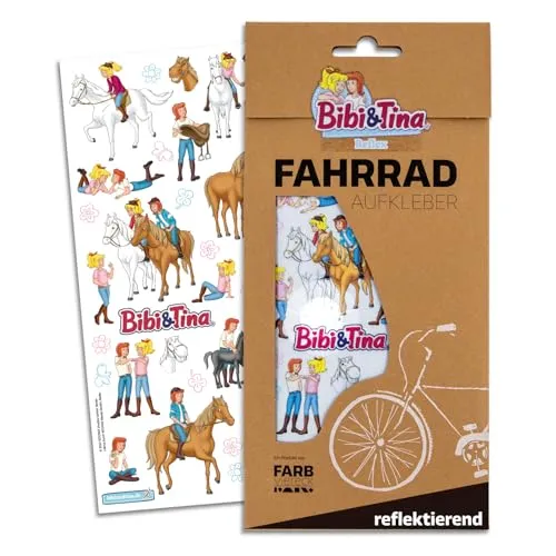 Farbviereck Bibi und Tina Aufkleber Fahrrad